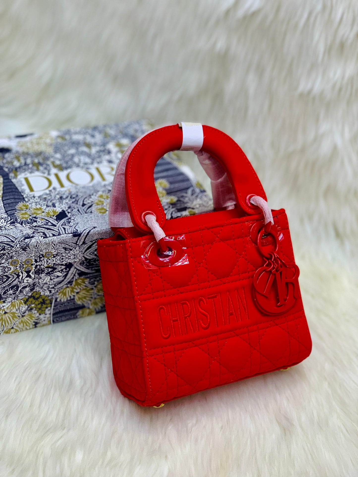 Dior Lady D-Lite Mini Tote – Caramel Beige