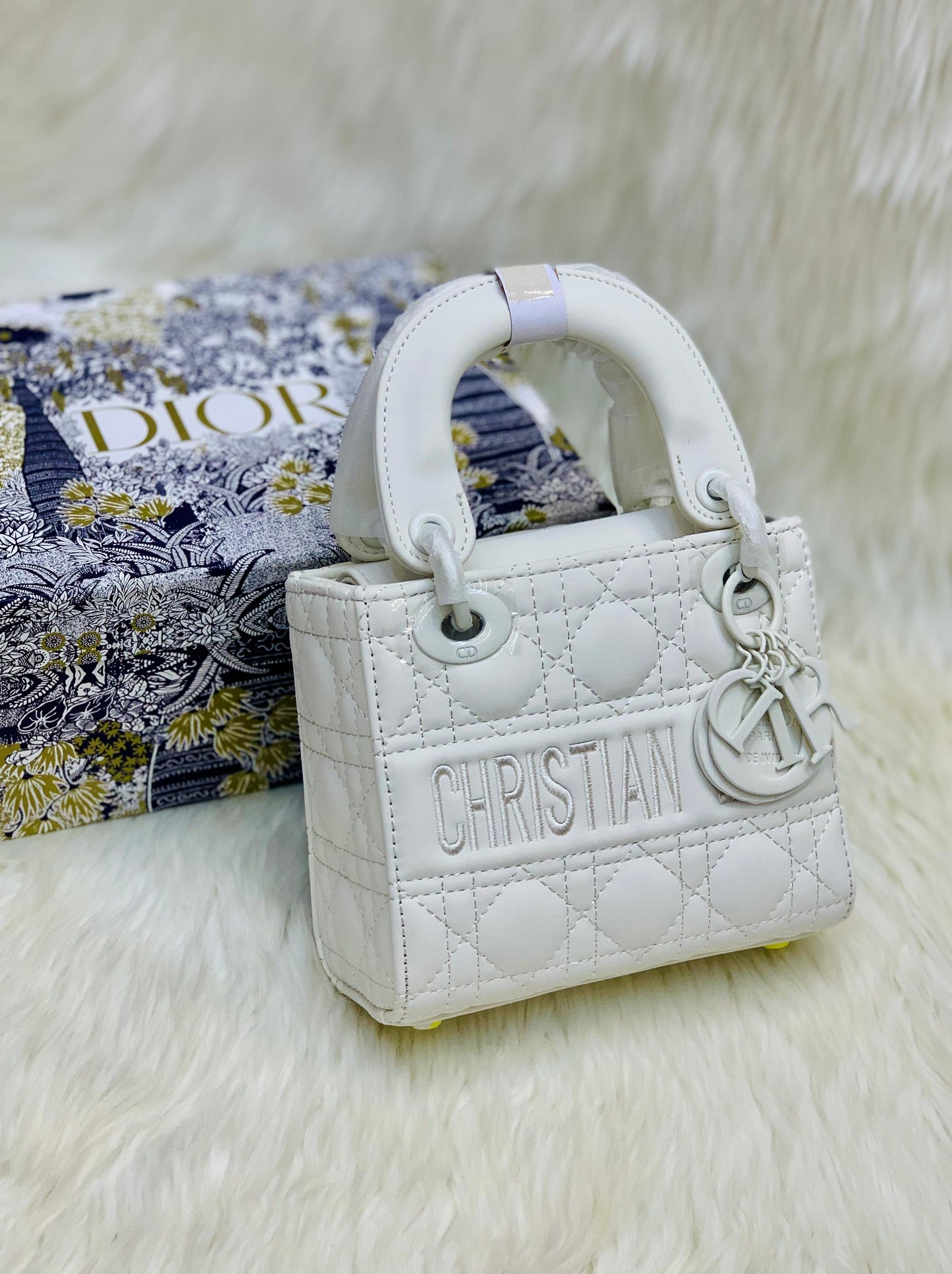 Dior Lady D-Lite Mini Tote – Caramel Beige