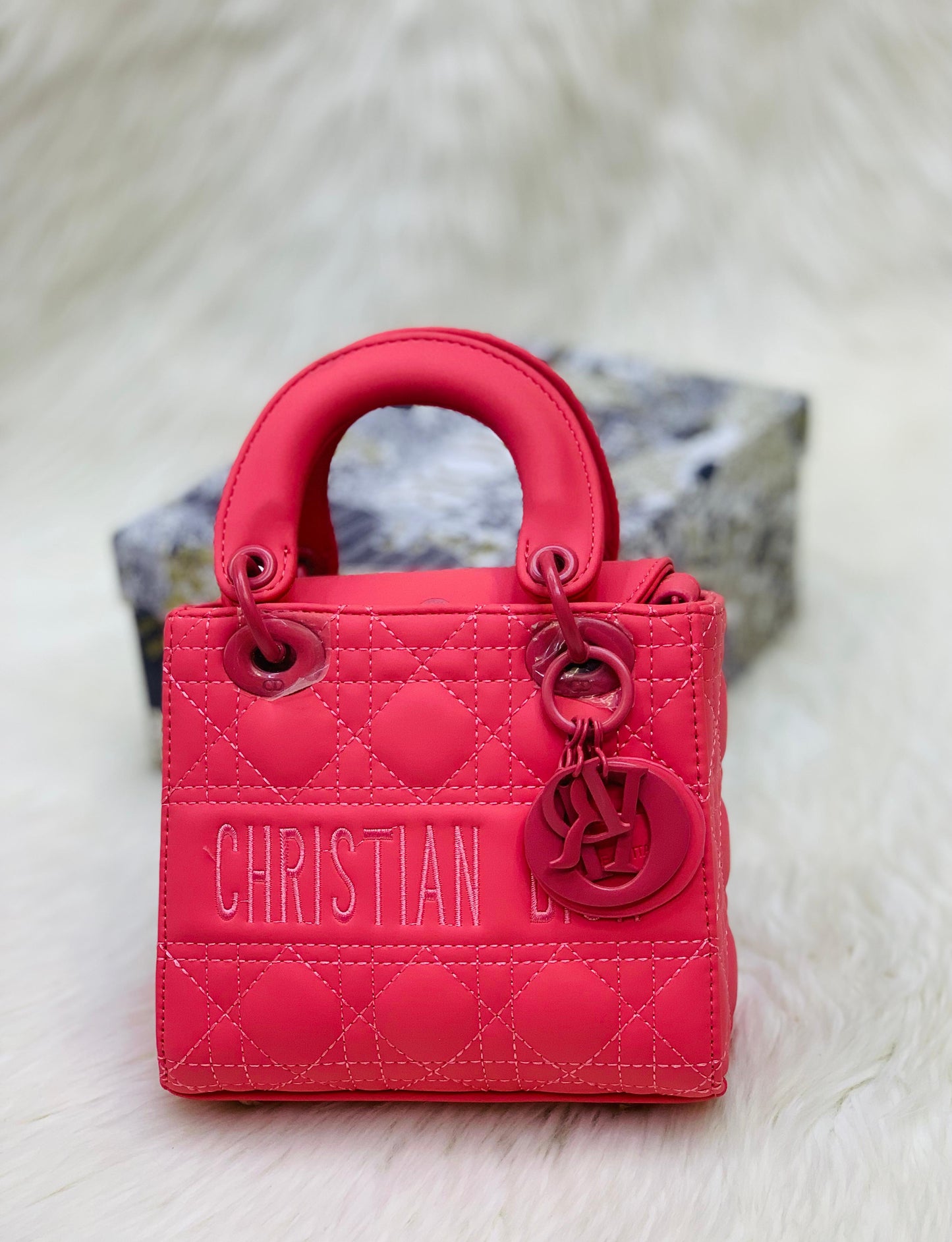 Dior Lady D-Lite Mini Tote – Caramel Beige