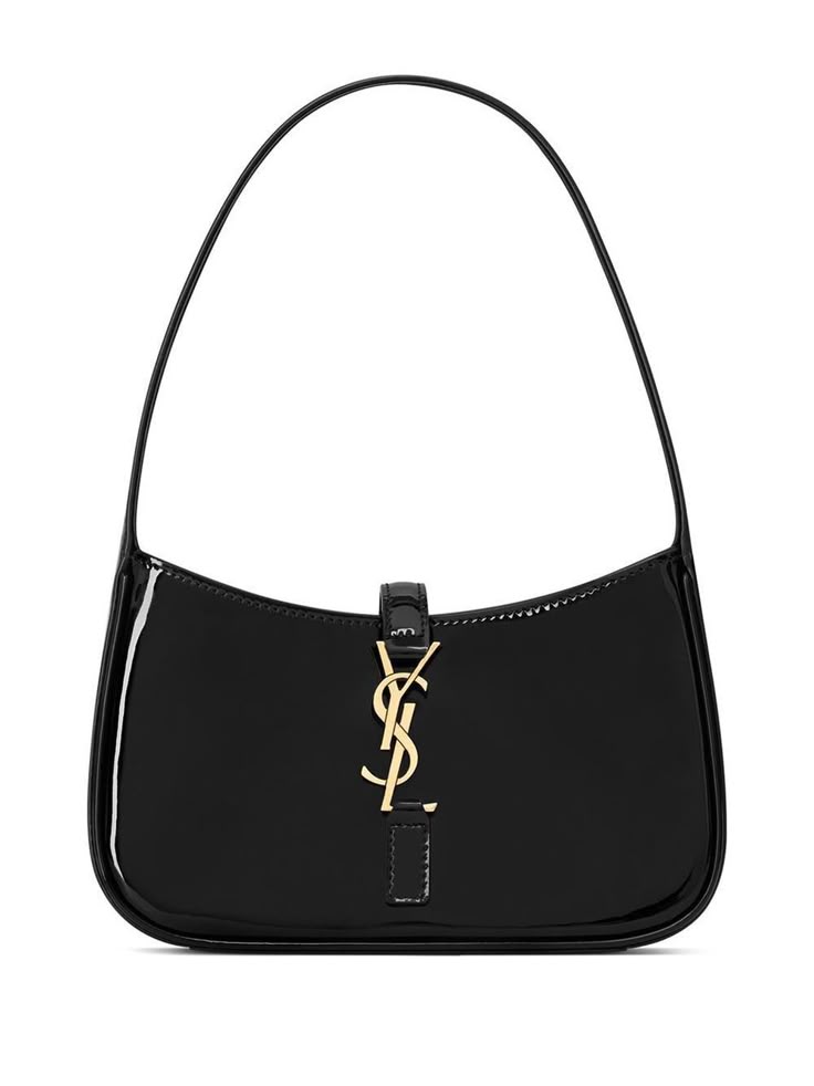 YSL-Inspired Patent Leather Shoulder Bag