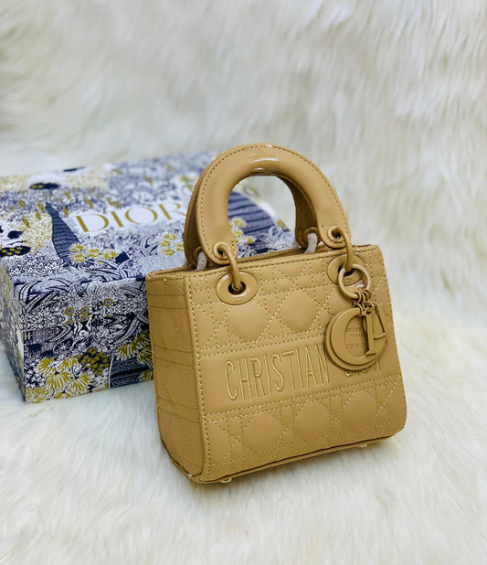 Dior Lady D-Lite Mini Tote – Caramel Beige