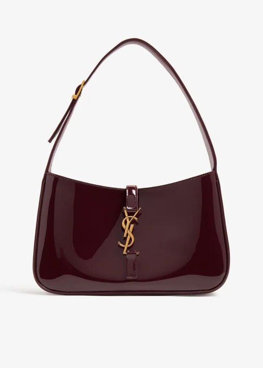 YSL-Inspired Patent Leather Shoulder Bag
